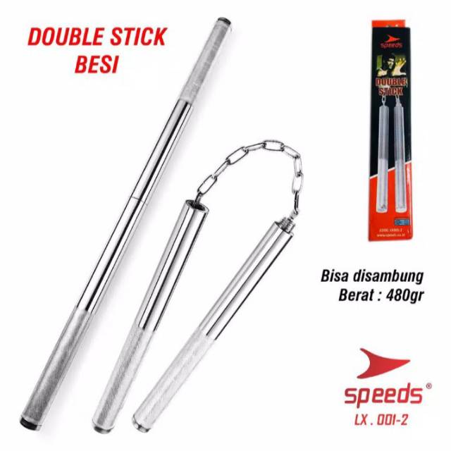 Double stick Tongkat Ruyung sambung nunchaku stainless bisa di sambung