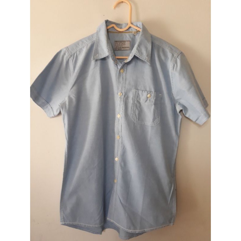 preloved/bekas kemeja tangan pendek pria/laki2. denim/jeans