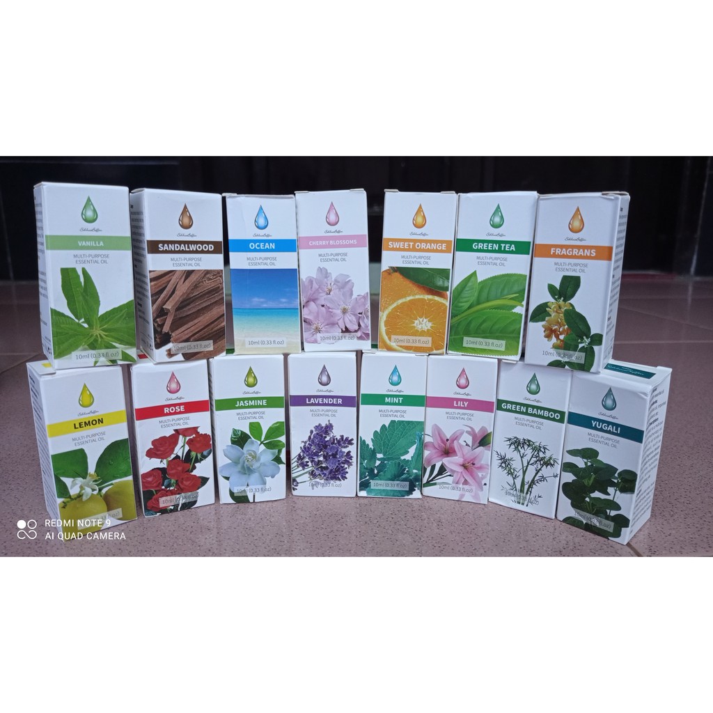 (Terlengkap) Essential Oil Minyak Humidifier Diffuser Pure Aromaterapi 10ML