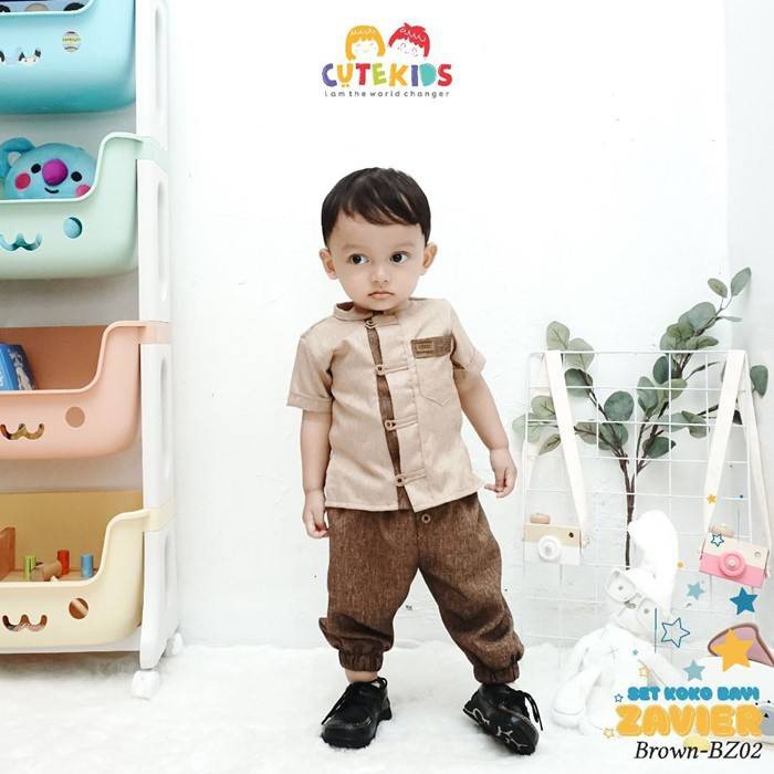 cutekids - baju koko setelan anak laki-laki 3 bulan - 6 tahun zavier