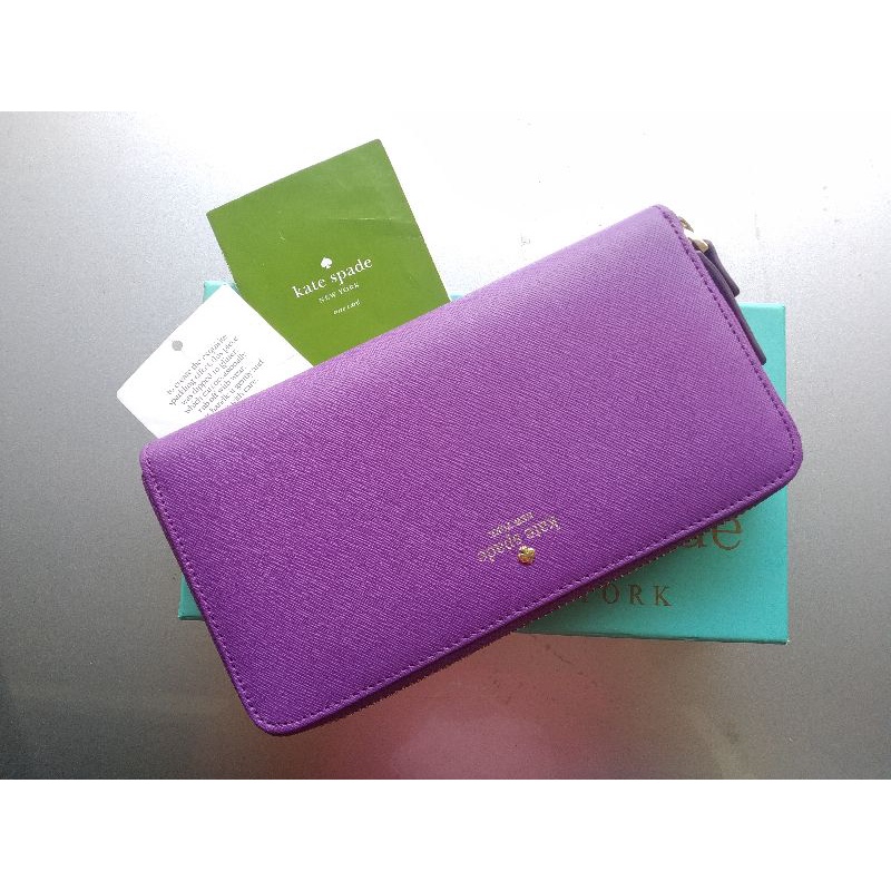 Kate Spade Original 100% Dompet Kate Spade Zip Long Continental Preloved Dompet Branded