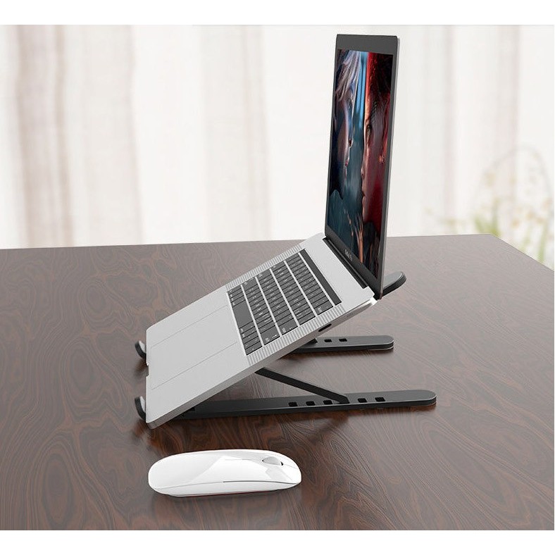 UNIVERSAL Stand Holder Laptop Macbook Notebook IPAD Mac dudukan lipat ADJUSTABLE ERGONOMIC HOLDER AA