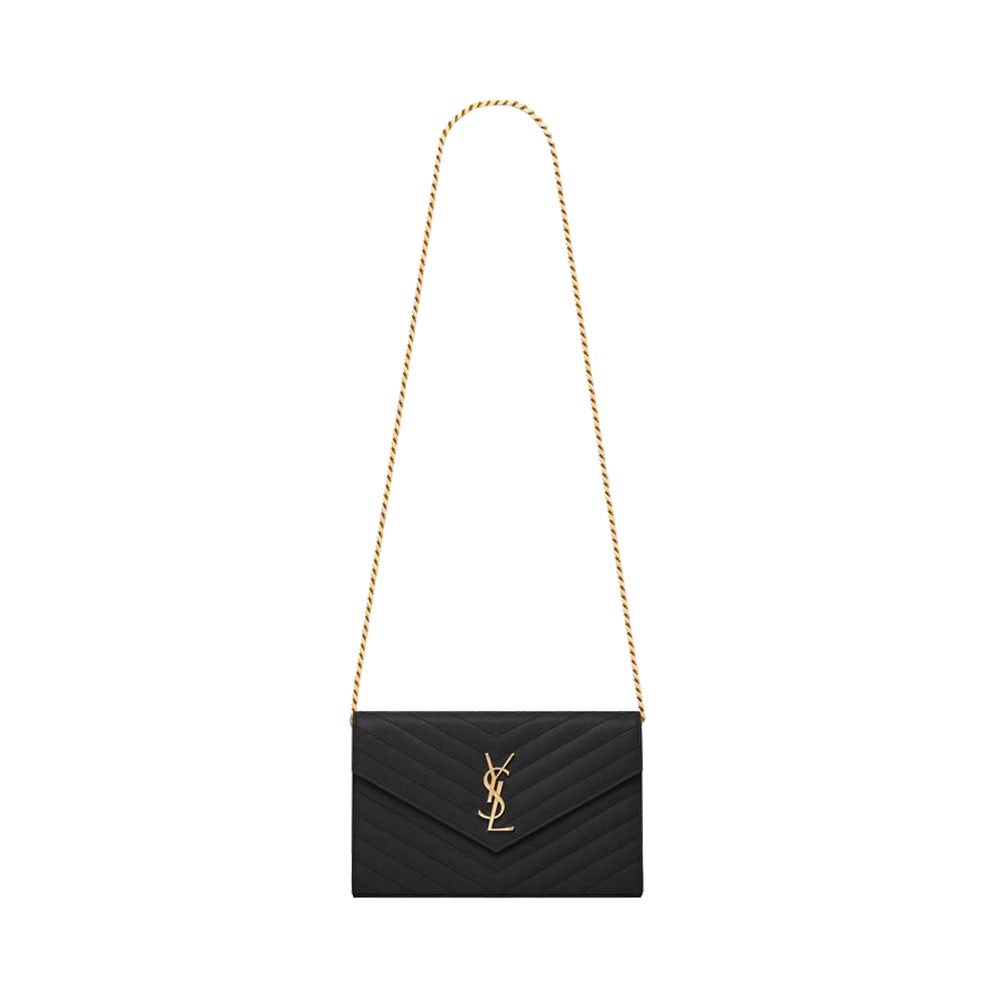 YSL WOC 22cm Shoulder Bag Black GHW (22 x 14 x 4) 100% Authentic