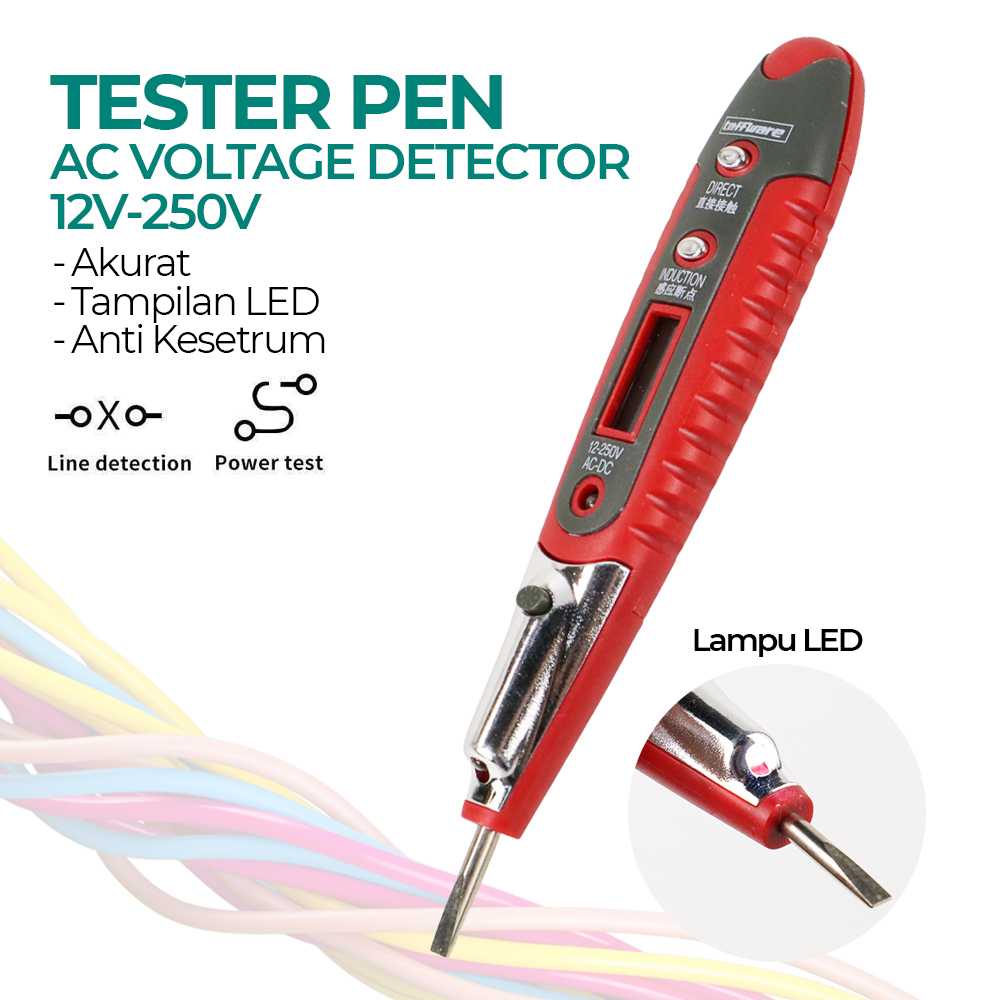 Tespen Tester Non Contact Pena Detektor Tegangan Ac Non Contact Ac Voltage Detector 12v-1000v Aneng Vc1017 Vc1018 Vd802 Vd806 Vd700 Tester Pen Tespen Tester Non Contact