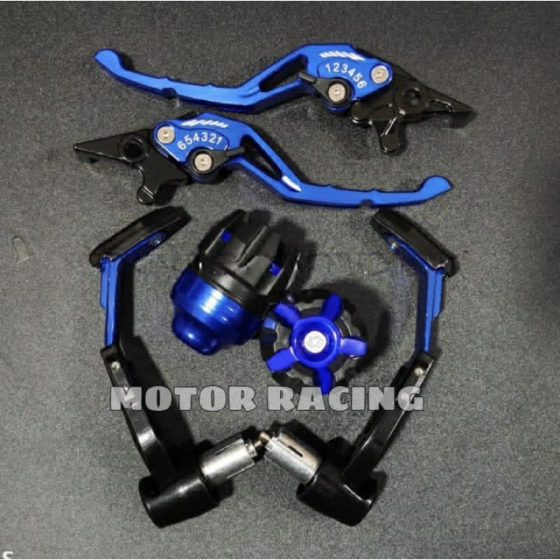 [3in1] Handle Variasi Stelan full cnc + proguard robot + jalu as roda Nmax Pcx Vario Beat Mio CBR Tiger Fu Vixion Aerox mio j DLL