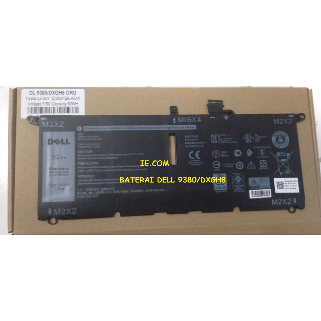 BATERAI DELL XPS 13 9380 9370 7390 DXGH8