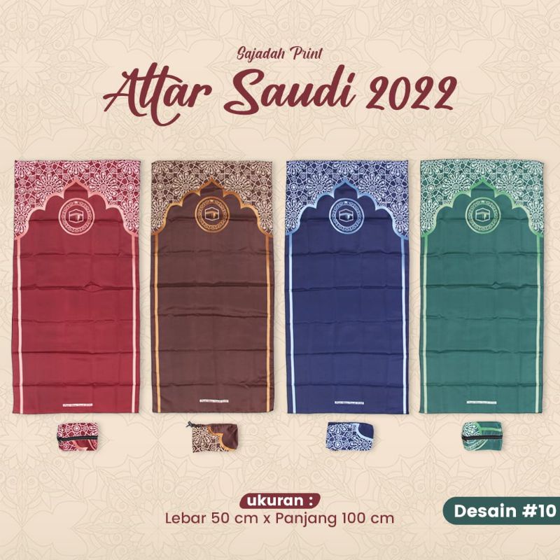 Sajadah Travel Design Attar Saudi / Sajadah Travel Serut Resleting