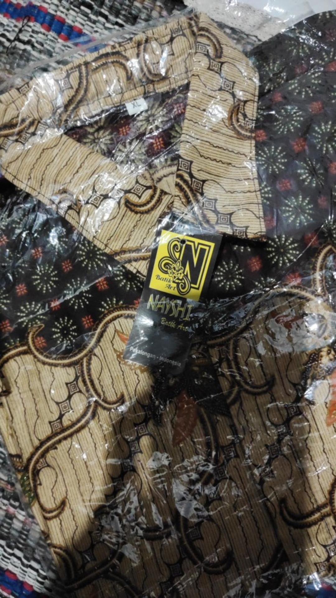 Kemeja Batik Pria Modern Sogan Seno Sakti Diskon Murah Grosir Nyala Batik Hrb026 Hits