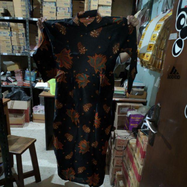 Batik Terlaris Gamis Batik Jumbo Manggar Padi Sekar Kupu Kobis ,gamis Standar,  Batik Solo Batik  ,