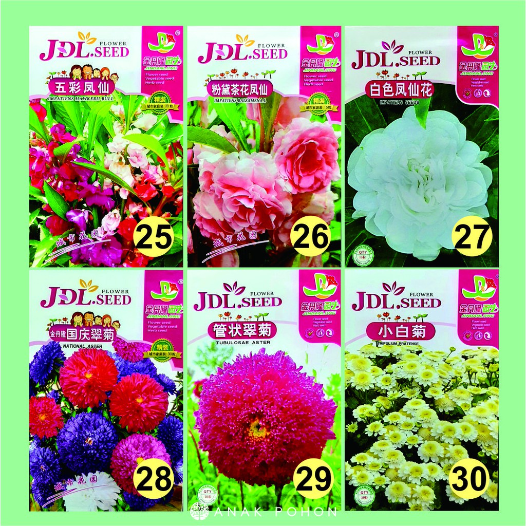 Benih Aneka Bunga Flower JDL Seed Retail Pack - Tipe A