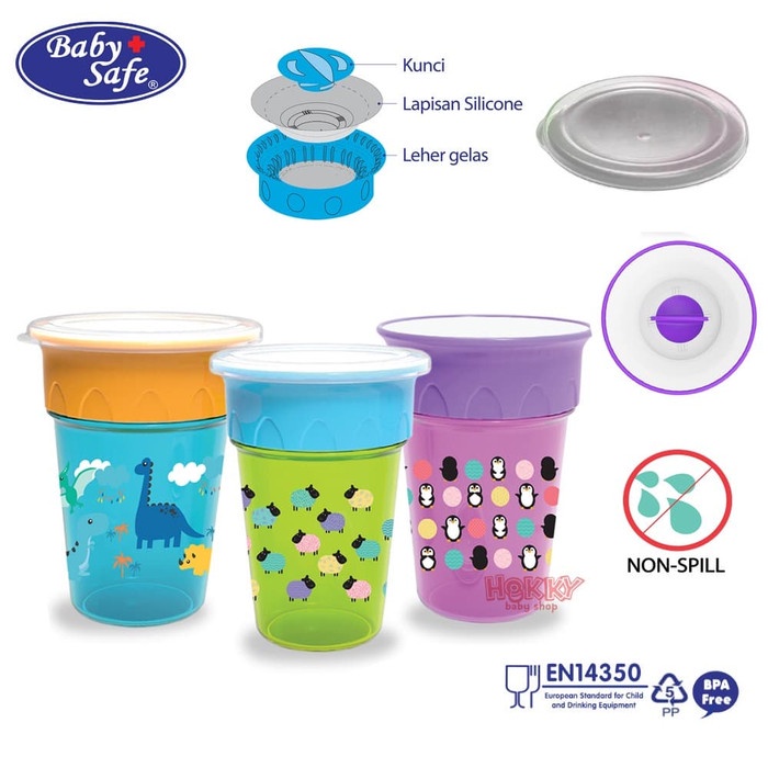 NEW Baby Safe Gelas Anak Anti Tumpah 360° AP012 Training Cup Botol Air - Hijau