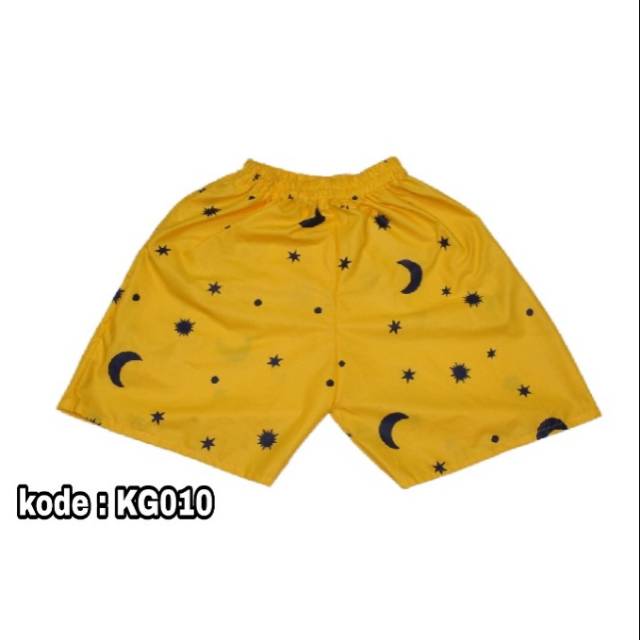 BOXER / CELANA KOLOR MOTIF KUNING BULAN BINTANG BEST SELLER