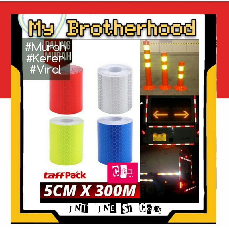 3 METER REFLECTIVE STICKER stiker reflektif reflektor safety warning mobil motor sepeda truck box