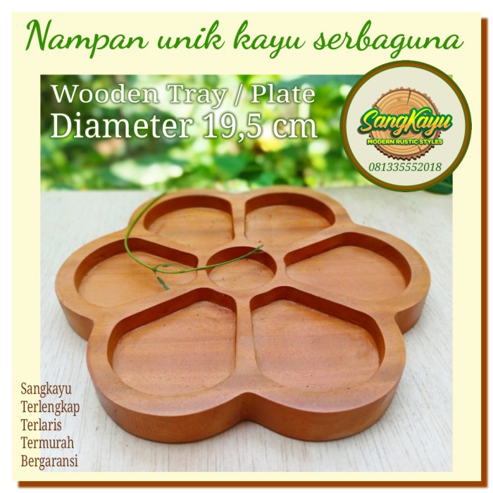 Wooden Tray nampan kayu piring saji unik 003 nampan multi fungsi