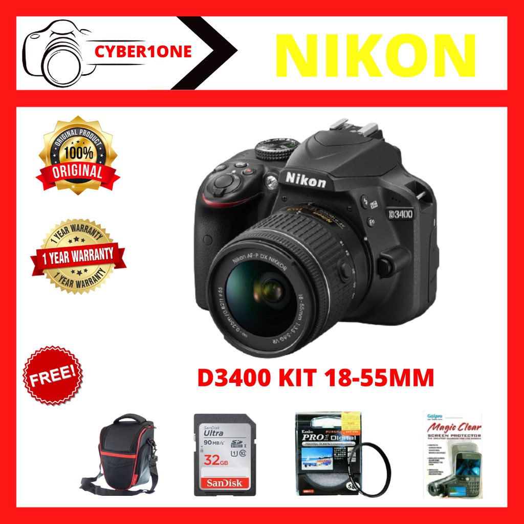 Camera Nikon D3400 kit 18-55mm