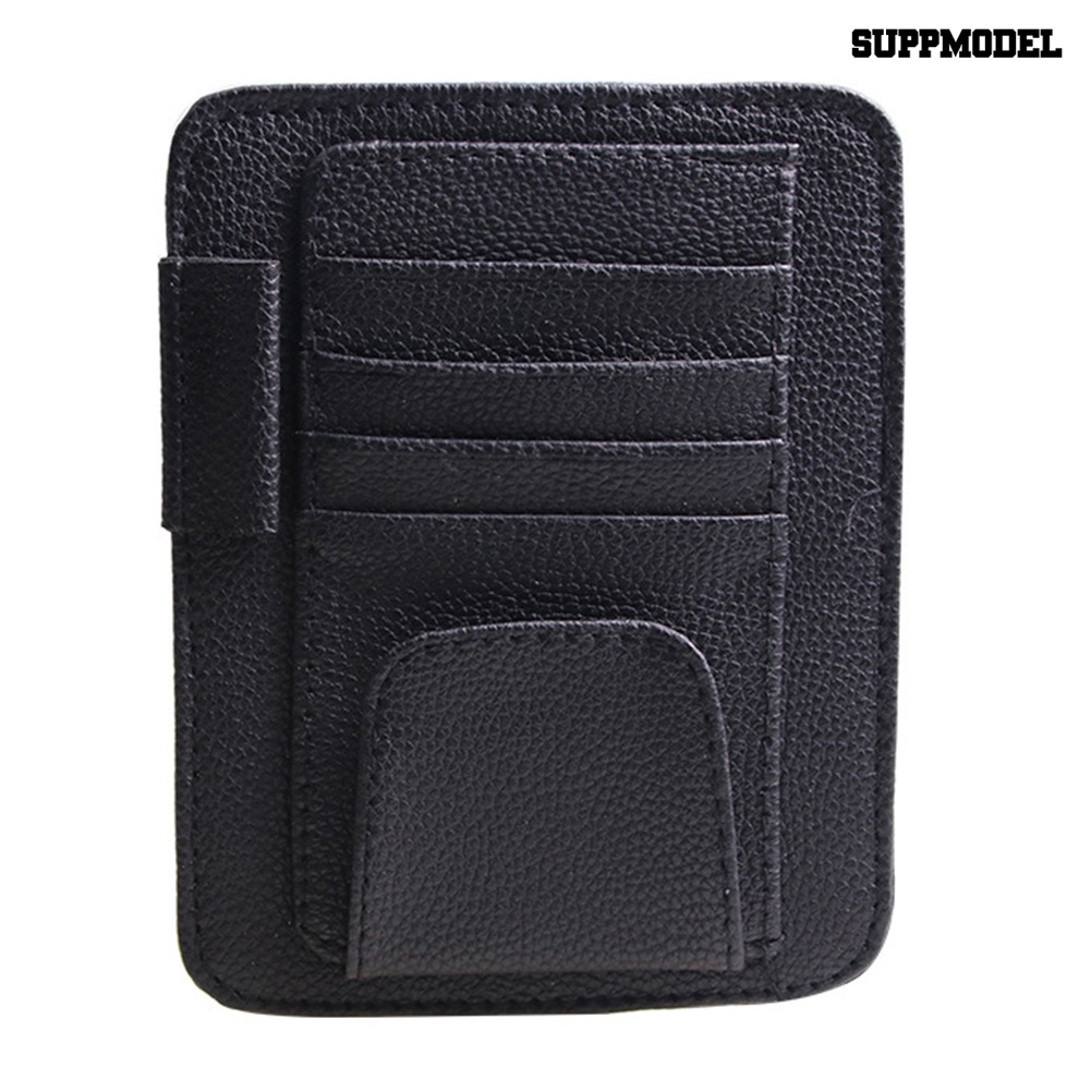 Sfs Tas Penyimpanan Kacamata Pulpen Kartu Bahan Kulit Imitasi Untuk Sun Visor Mobil
