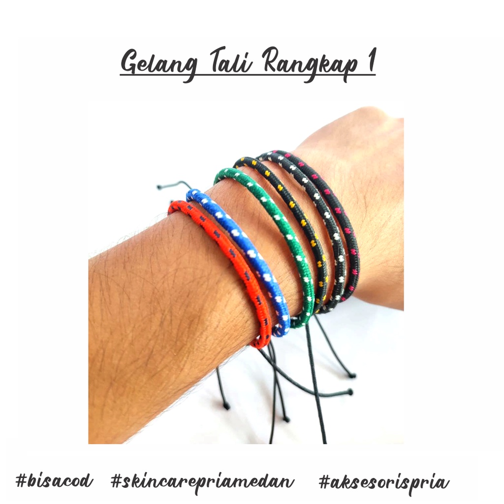 Gelang Pria Gelang Tali Prusik Keren