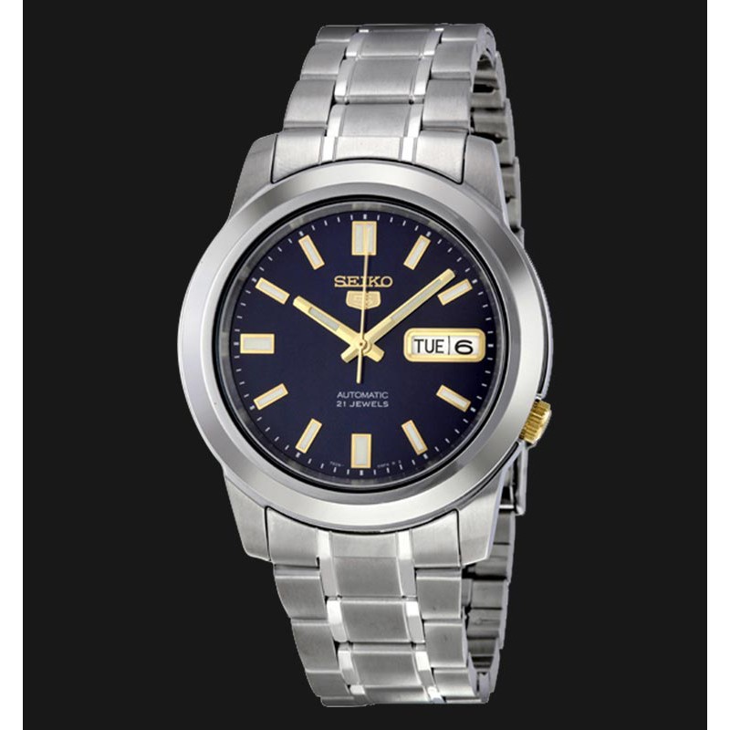 Jam Tangan Pria Seiko 5 SNKK11K1 Automatic Silver Blue Original