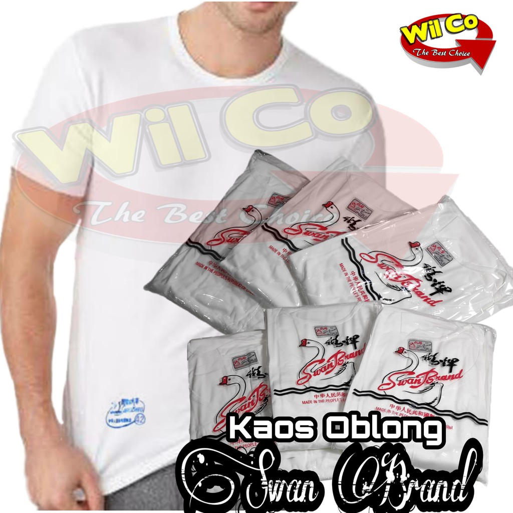 K455 - KAOS DALAM PRIA OBLONG SWAN BRAND LENGAN PENDEK SIZE 34 - 42 HARGA PER 1 PCS