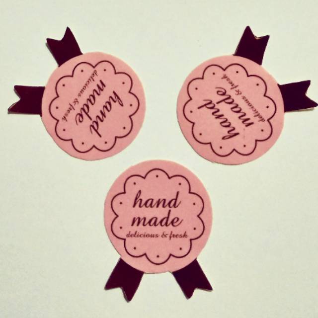 

Stiker Sticker Label Handmade Homemade +- 3,5cm ( 3 buah )