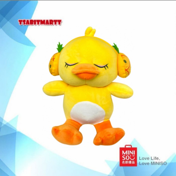 Diskon Spesial Miniso Boneka Bebek Lucu Fruit Earphone Duck Plus Toy Termurah