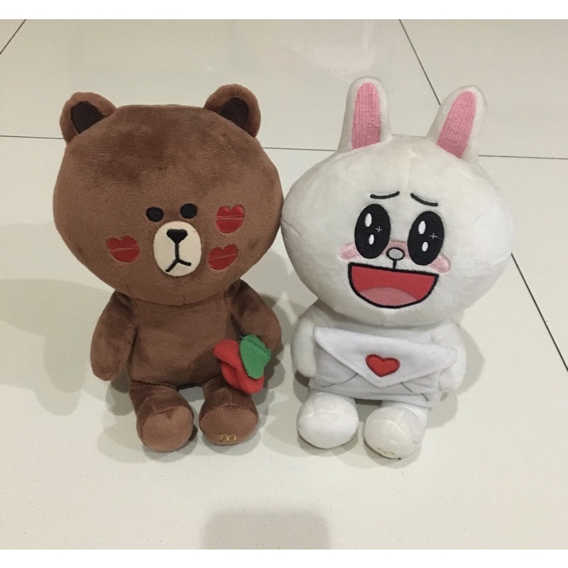 line friends doll couple (brown & cony)