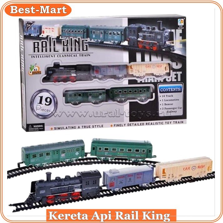 Mainan Kereta Api Rail King 19 Pcs dan 13 Pcs