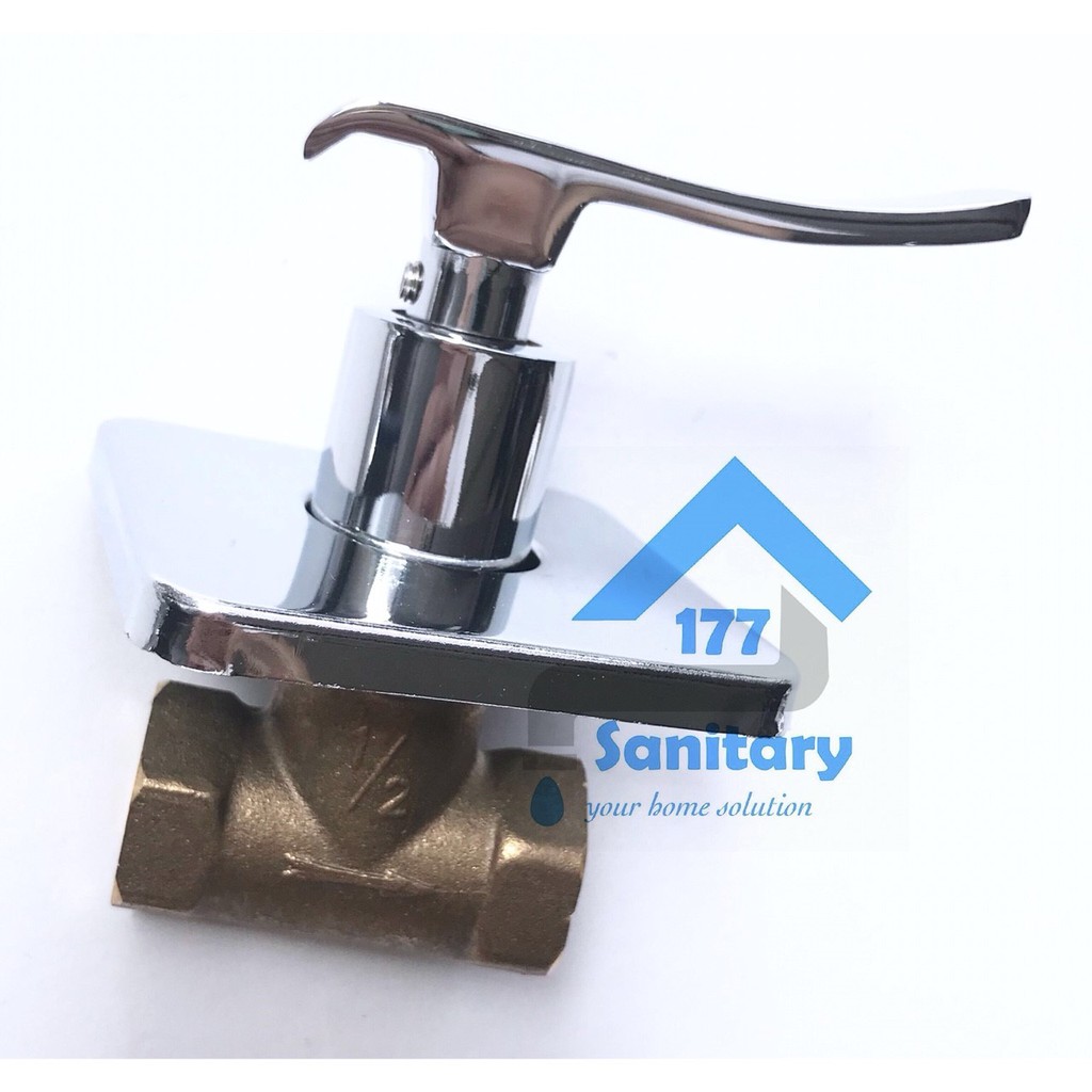 Stop Kran Tanam Kuningan Minimalis Murah Augusto 8590- Keran Air Tanam Wall Shower Faucet brass valve dalam tembok/K5