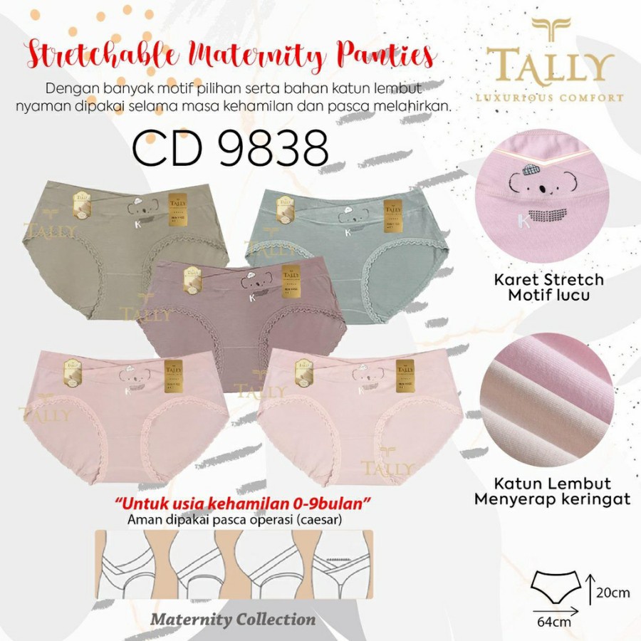 CD TALLY HAMIL 9866 &amp; 9892 &amp; 9859 &amp; 9858  Celana Dalam Hipster polos - Celana dalam hamil dibawah perut