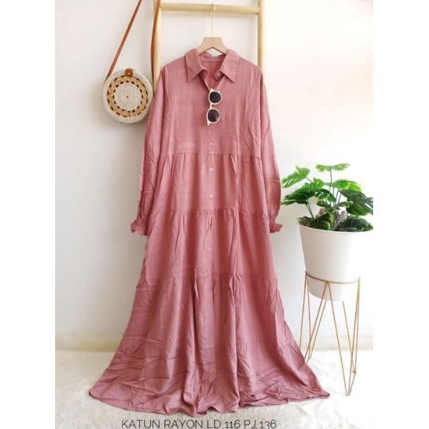 Gamis katun rayon ld 116 cm