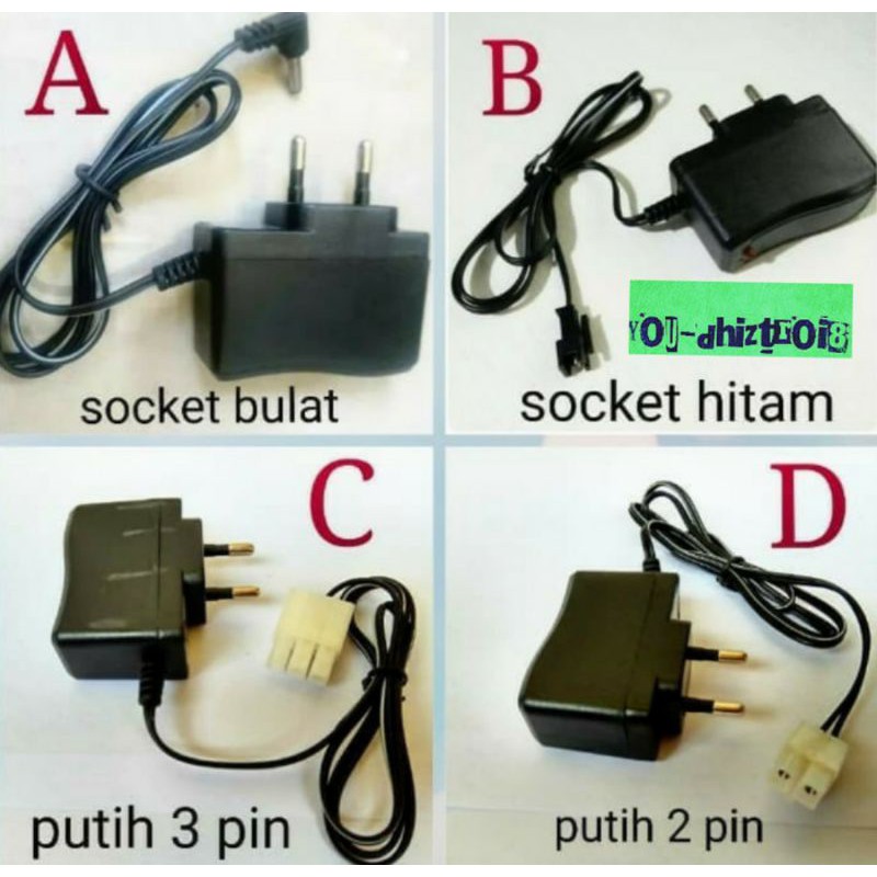 Adaptor Charger Baterai RC /Charger Batere Mobil RC/ Soket Charger Batre Mobil Remot Control