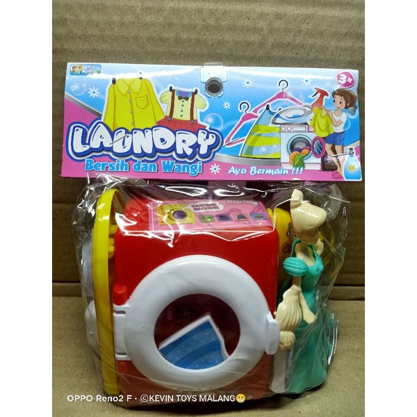 MI 32 MAINAN LAUNDY SET PLUS BONEKA DAN ALAT SETRIKA / MAINAN MESIN CUCI LENGKAP DENGAN PERALATAN NYA