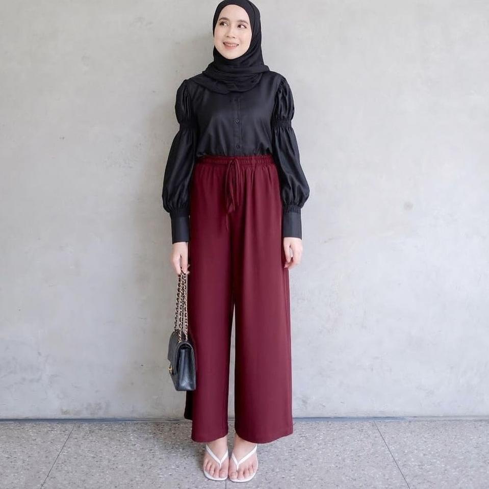 (TREN TERBARU) Kulot Jersey Uniqlo Bahan Jersey Ori Premium Import ( Ready Jumbo ) Bisa Buat Ibu Ham