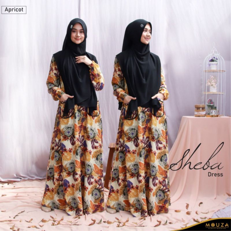Gamis Motif Sheba Dress Mouza Ori