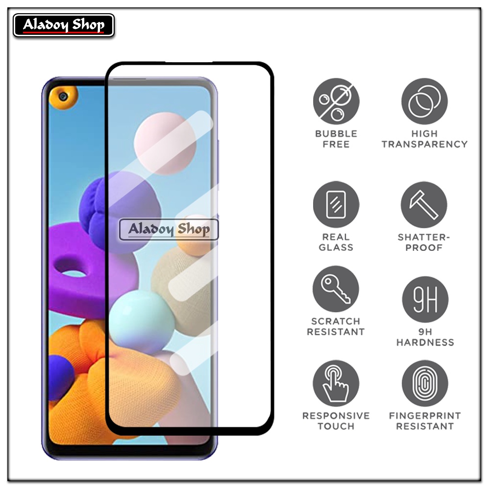 PAKET 2 IN 1 Case Samsung A21 Armor Fusion Transparent Prmium Casing Free Tempered Glass