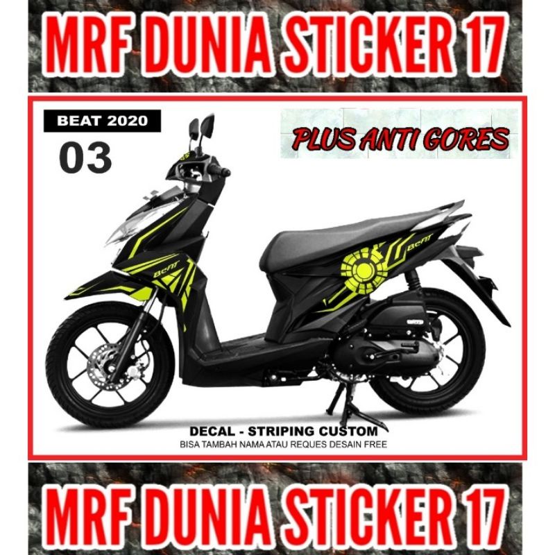 Sticker Decal Motor Beat 2020 Full Body dekal motor Beat 2020 Full Body Stiker Striping motor Beat 2