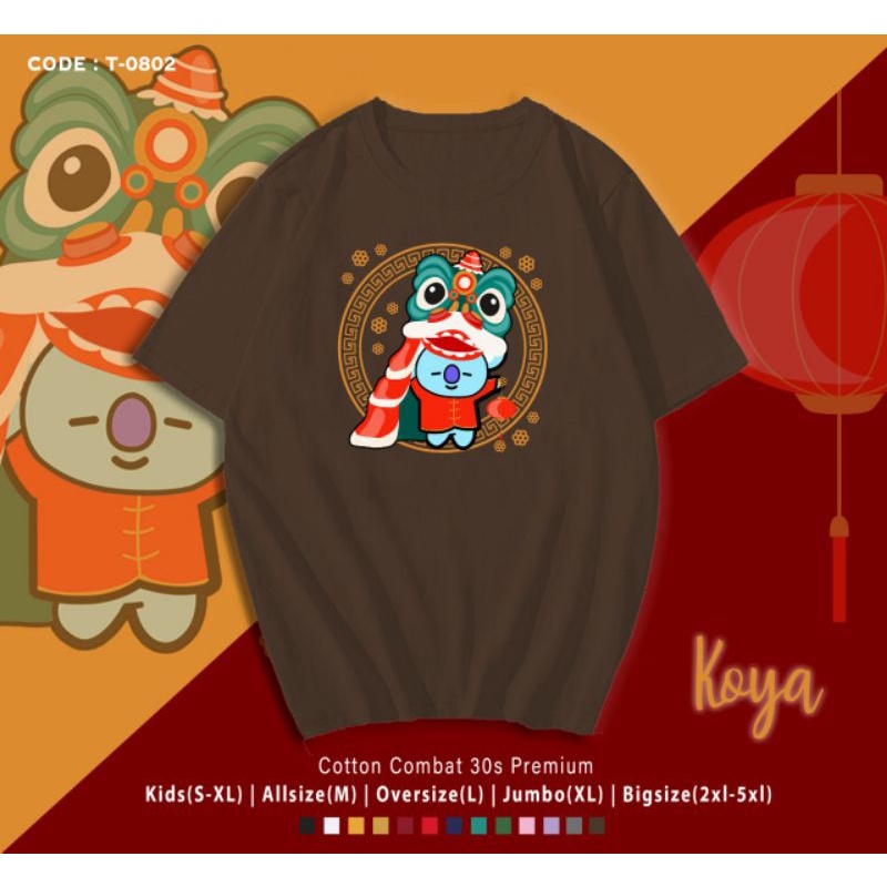 KAOS IMLEK BT21 KOYA BARONGSAI/KAOS KATUN EDISI IMLEK B T S