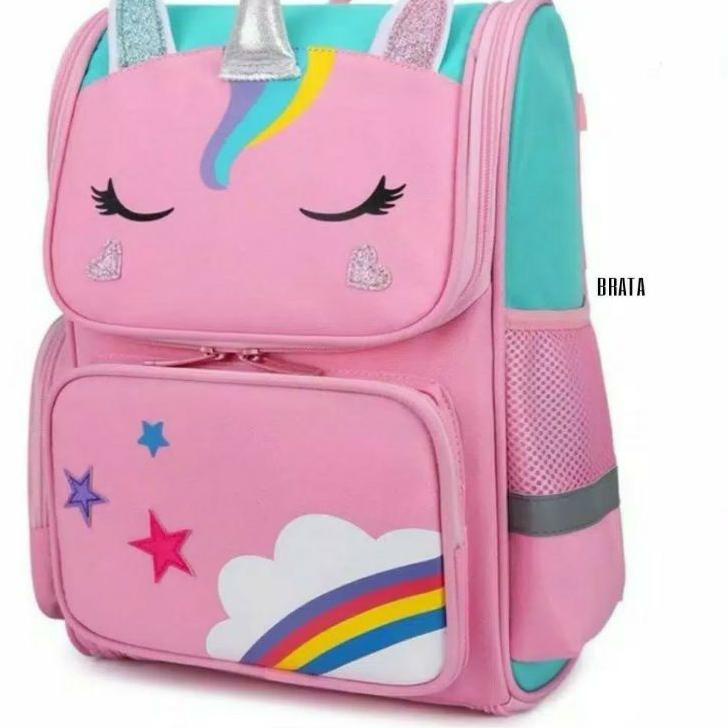 Oke Price.. Tas Ransel Sekolah Anak Sd Unicorn Batman Anak Tk Sd Paud Kado Anak - Uni Pink Sd