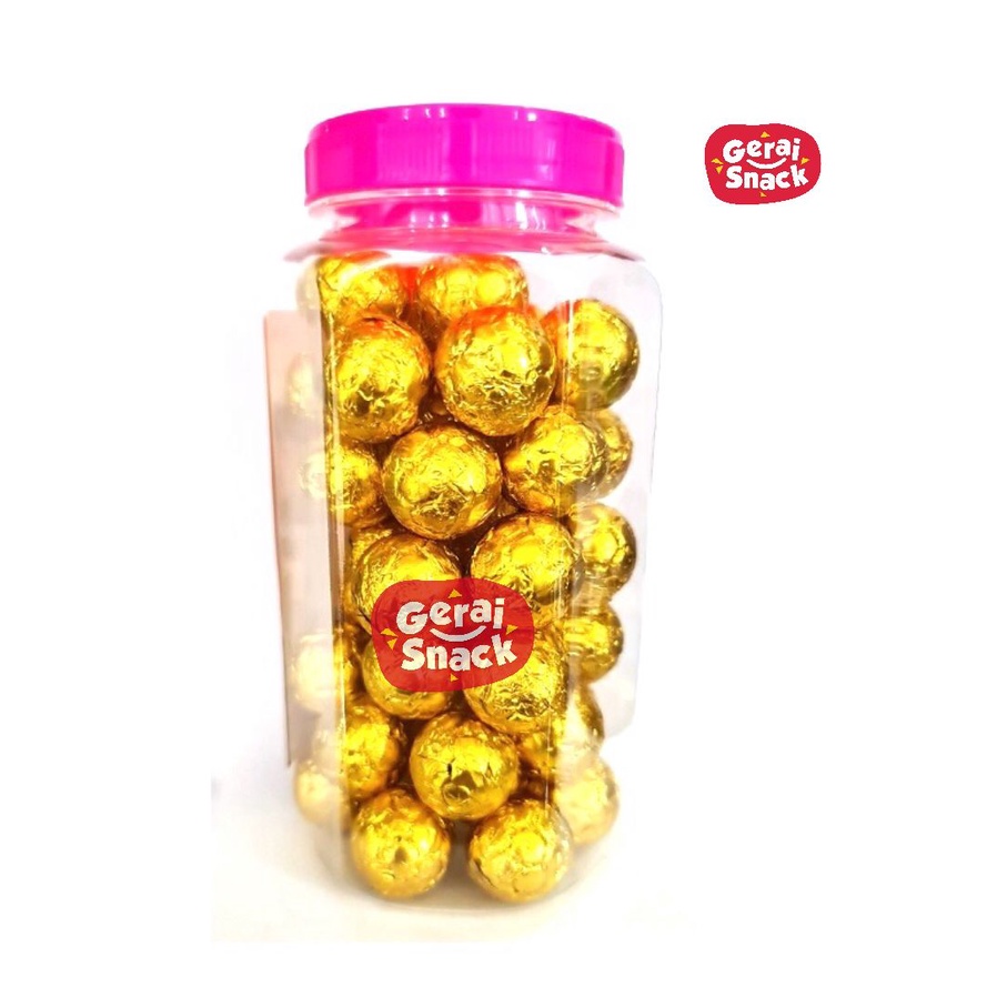 Golden Balls Tobelo 1 JAR isi 40 Pcs Cokelat Bola isi Beras Crispy  240 g