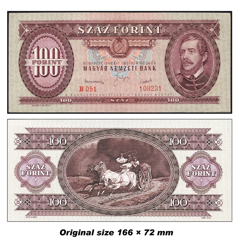 Uang Kuno Ungarn / Hungary 100 Forint 1949 souvenir replika repro