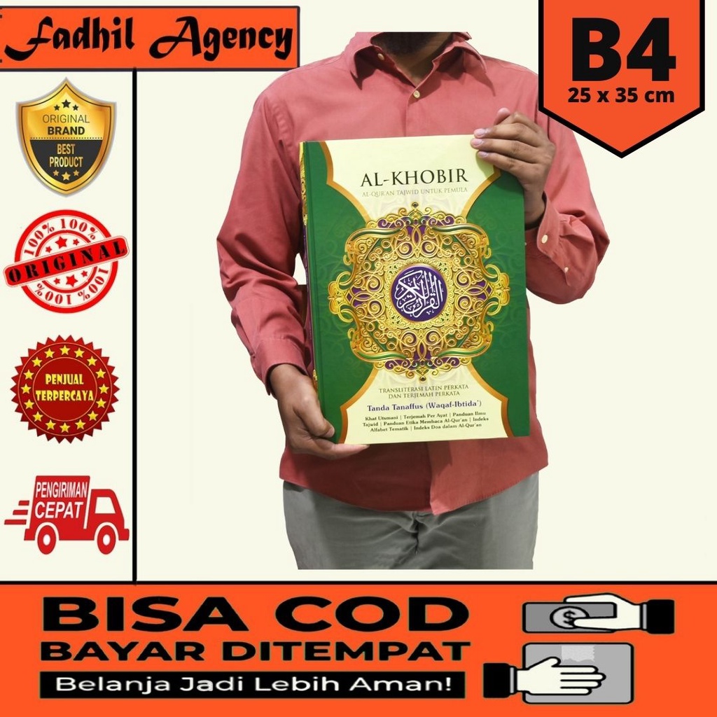 Alquran Al Khobir B4 Jumbo Terjemah Latin Huruf Besar Al Qur an Alqur an Alqur'an Alkuran Al Kuran A