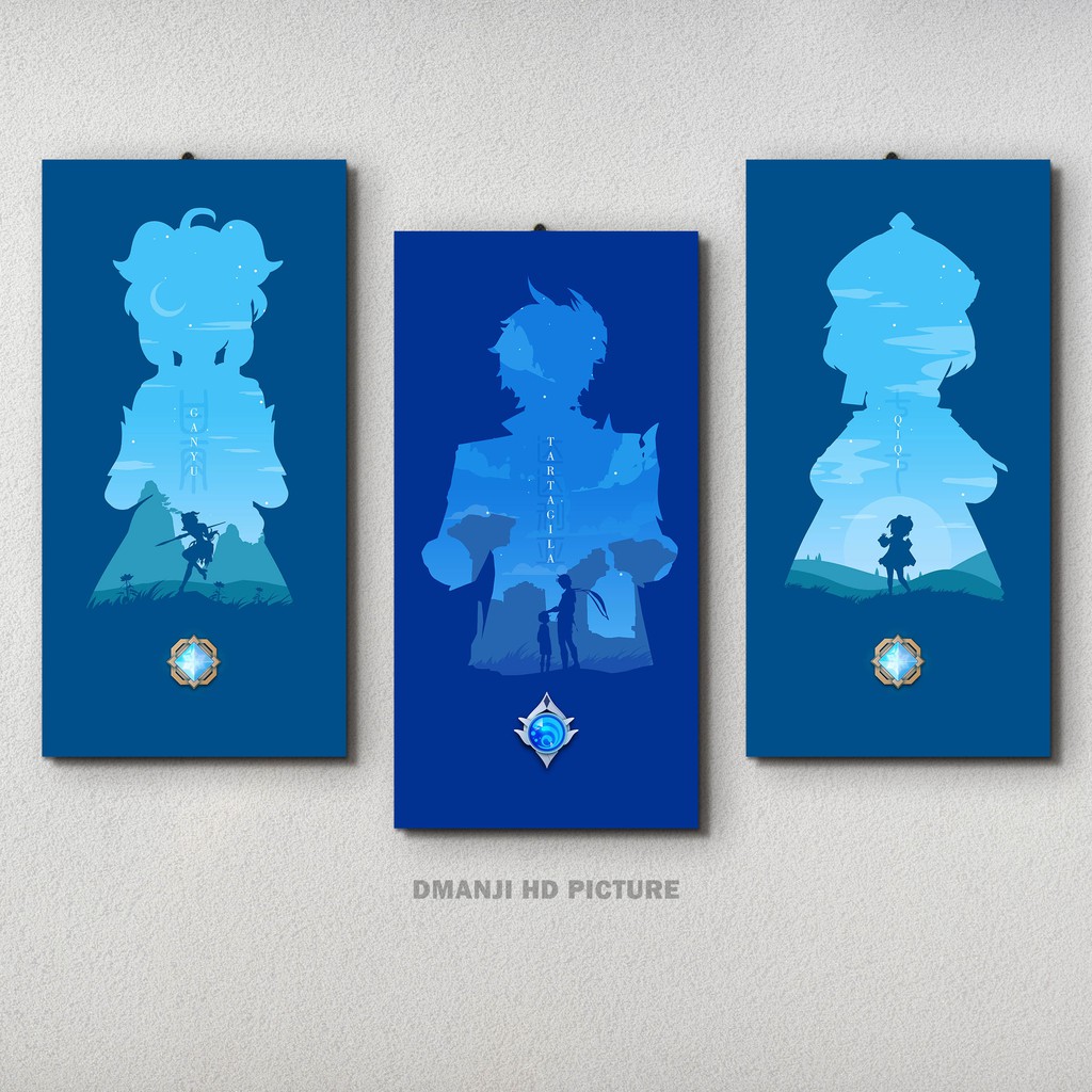 LIMITED POSTER KAYU WALLDECOR KARAKTER GENSHIN IMPACT / POSTER HIASAN DINDING GENSHIN IMPACT /