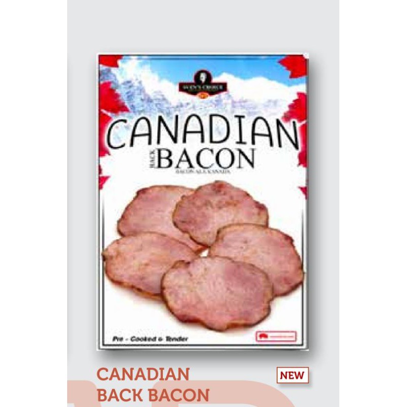 

Canadian back Bacon Sven's Choice pork bacon