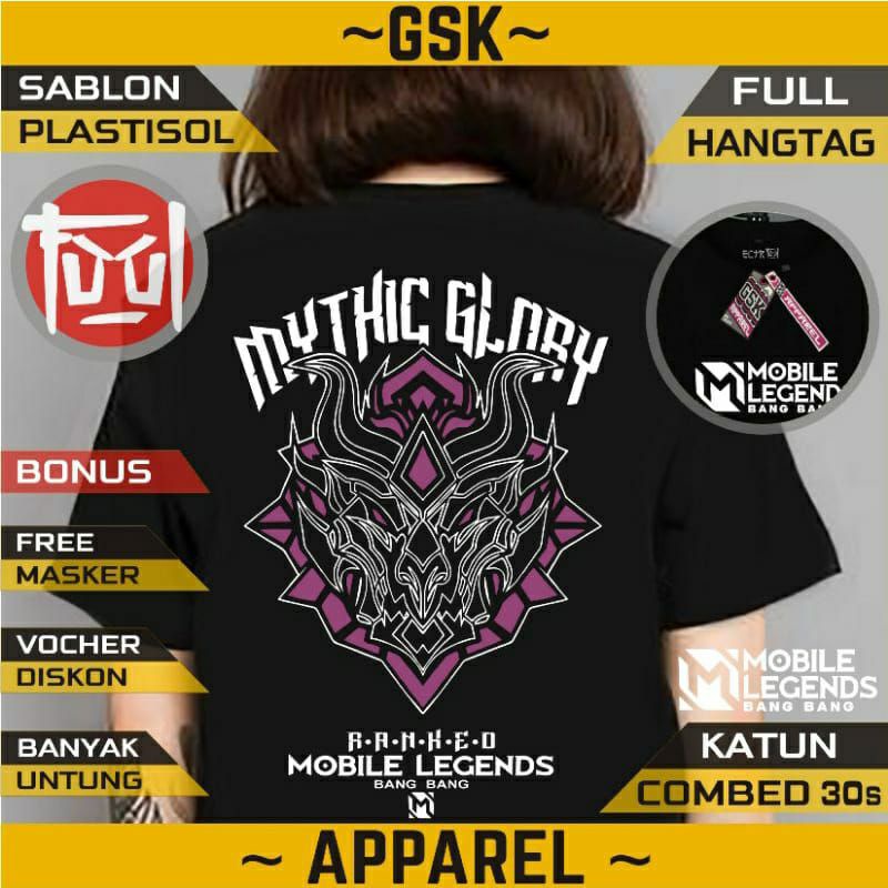 (COD) KAOS KATA KATA MOBILE LEGEND ML MLBB PRIA WANITA / KAOS GAME