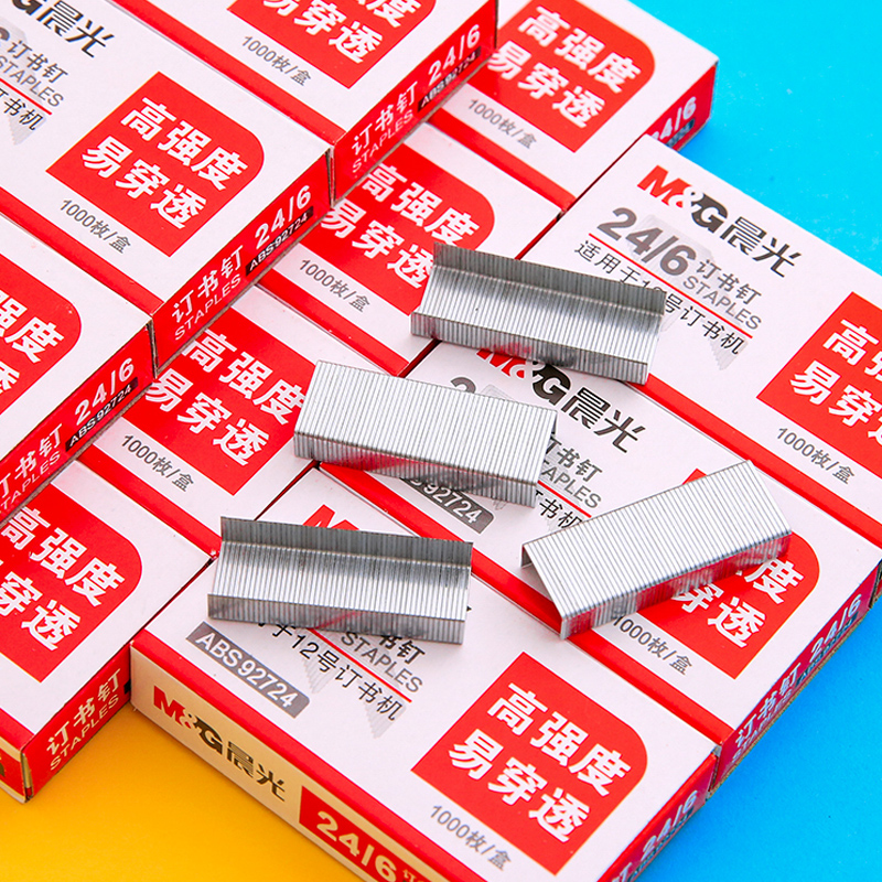 Set Stapler Mini Portable Motif Kartun No. 12 Untuk Sekolah / Kantor