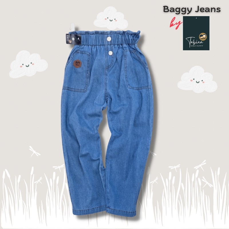 Celana Jeans Panjang Anak Perempuan Tabina Model Baggy Beggie usia Anak hingga Remaja