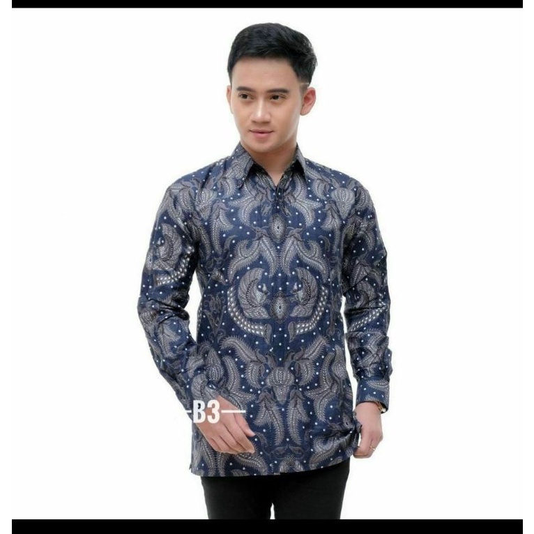 Batik pria katun prima lapis furing najib babon angkrem NB01