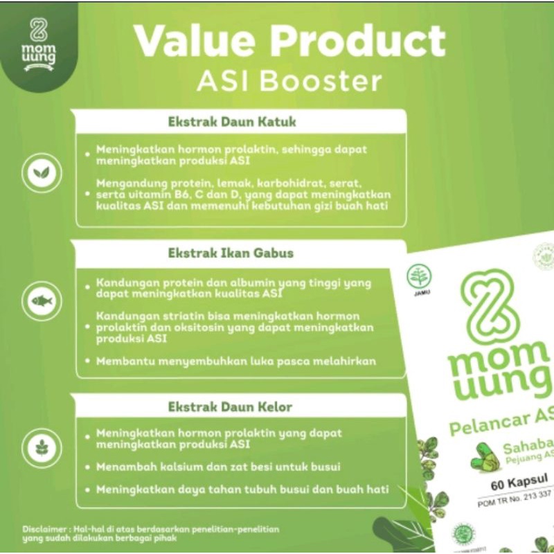 Mom Uung Asi Booster isi 30 Kapsul