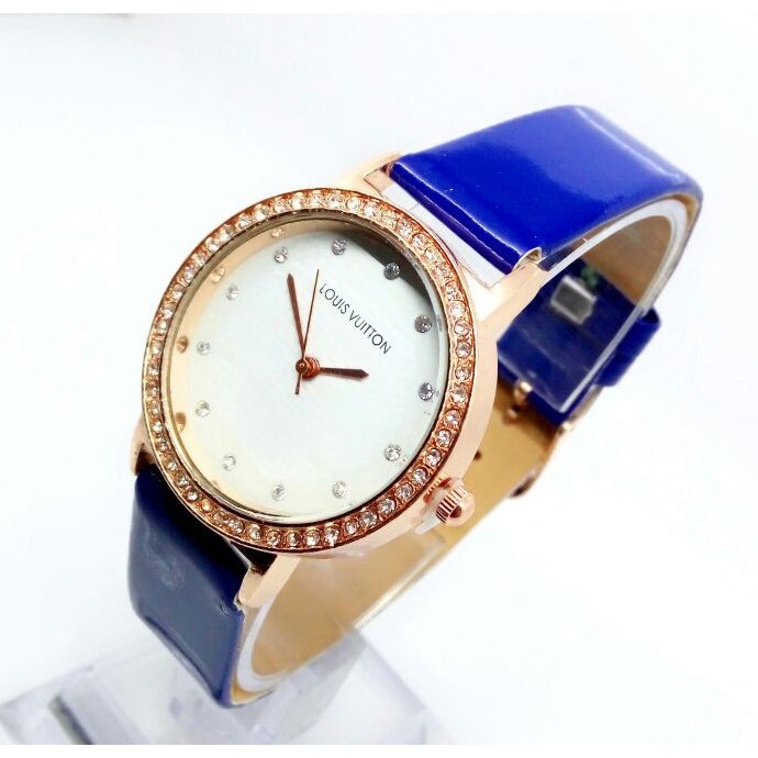 Jam Tangan Wanita LV Louis Vuitton Warna Biru