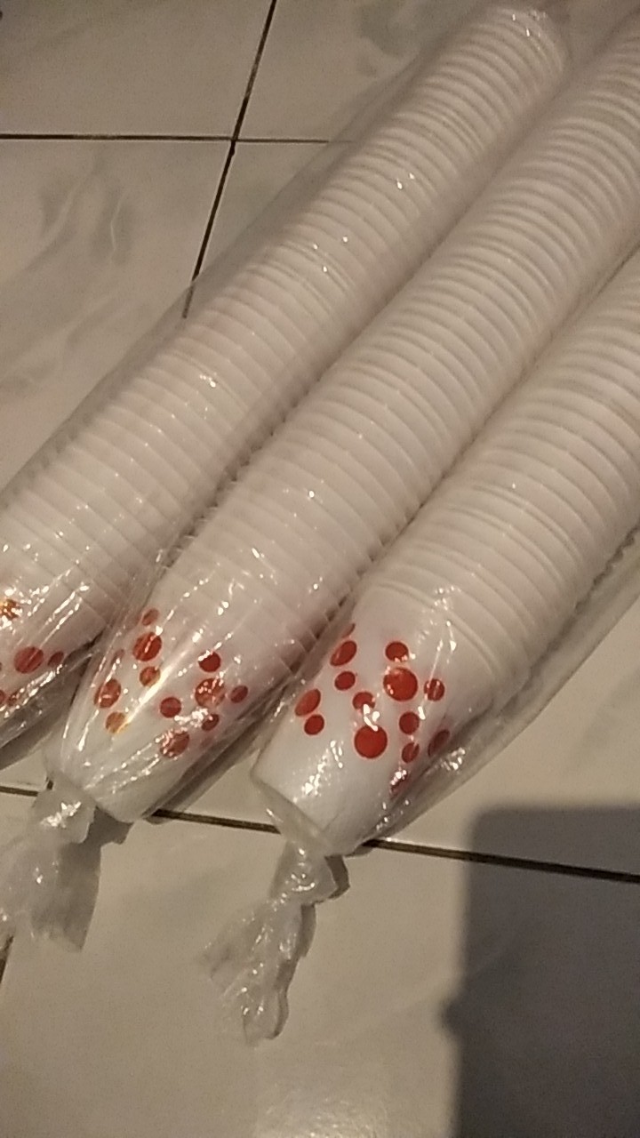 Gelas Bola Bola Plastik Polkadot Bola Cup 200ml